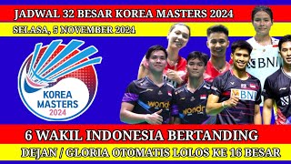 JADWAL 32 KOREA MASTERS 2024  JADWAL BADMINTON HARI INI [upl. by Jereme93]