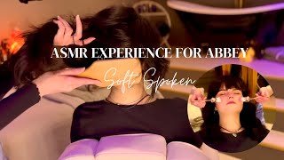 Caring ASMR Treatment on my lovely friend AbbeyShe was so relaxed she fell asleep Hair amp Face care [upl. by Cornish]