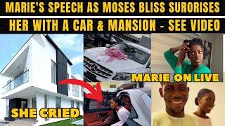 Moses Bliss wife Marie After He Surprises Her With a 500 Million MANSION amp CAR Gift See Her Speech [upl. by Trebled]