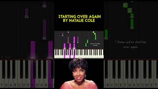 Starting Over Again by Natalie Cole piano cover  sheet music amp lyrics [upl. by Gentes504]