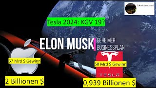 Tesla 2024 50 Mrd  Gewinn amp KGV 19  Ist das realistisch dass Tesla so niedrig bewertet bleibt [upl. by Dihaz684]