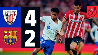 HIGHLIGHTS I ATHLETIC CLUB 4 vs 2 FC BARCELONA  COPA DEL REY 🔵🔴 [upl. by Eniamaj934]