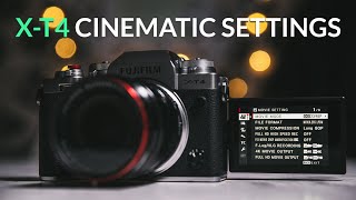 Fujifilm XT4 Video Settings For Cinematic Footage [upl. by Nemlaz]