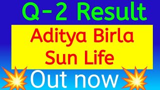 Aditya Birla Sun Life share Q2 Result today Aditya Birla Sun Life share Q2 Result 2025 [upl. by Noirret]