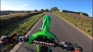 DIRTBIKE RIPPING COUNTRY ROADS KX450F [upl. by Anirol]