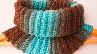 crochet ribbed cowl [upl. by Hutson118]