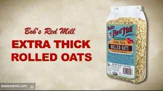 Extra Thick Rolled Oats  Bobs Red Mill [upl. by Milda]