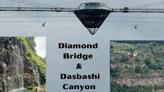 the breathtaking view of Diamond Bridge Kassaland and a stunning waterfalls in Dasbashi Georgia [upl. by Hpesojnhoj]