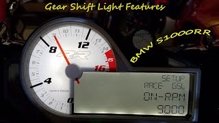 2016 BMW S1000RR Gear Shift Light Settings [upl. by Aeli]