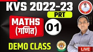 KVS PRT MATHS FOR PRT 2022  MATHS DEMO CLASS 01  kvs prt exam maths class [upl. by Urbas]