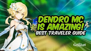 AMAZING DENDRO SUPPORT Complete Dendro Traveler Guide  Best Build amp Showcase  Genshin Impact [upl. by Emirej]