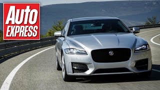 New Jaguar XF review can it beat the 5 Series EClass and A6 [upl. by Dnalerb]