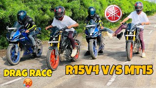 Drag Race Old R15 V4 2022 Model VS New MT15 V4 2024 Model🔥 [upl. by Dupuy450]