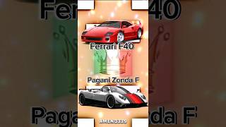 Pagani Zonda F 😈 VS Ferrari F40 ❤ shorts car edit vs [upl. by Irelav]