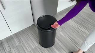 8 Gallon  30 Liter Black Round Sensor Trash Can [upl. by Vanessa]