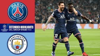 PSG vs Man City Extended Highlights  UCL Group Stage MD 2  CBS Sports Golazo [upl. by Akcinat]