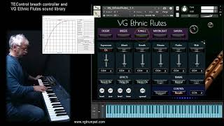 TEControl breath controller and VG Ethnic Flutes NI Kontakt sample library Woodwind vst plugin [upl. by Belshin809]