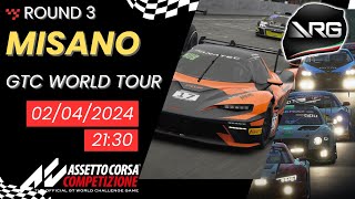 GP MISANO  Assetto Corsa Competizione  GTC World Tour 2024  Round 3 [upl. by Lymn]