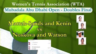 MattekSands and Kenin won Mubadala Abu Dhabi Open Title Doubles Champion MubadalaAbuDhabiOpen [upl. by Carolan]