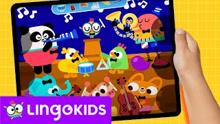 MUSICAL INSTRUMENTS STICKER GAME 🎶🎻 Gameplay for Kids 🕹️  Lingokids [upl. by Ruyle]