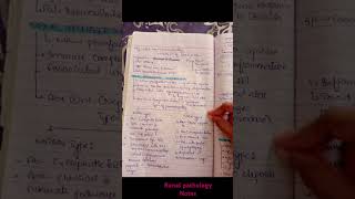 Renal Pathology Notes notesmaking notes pathology shorts [upl. by Adlen]