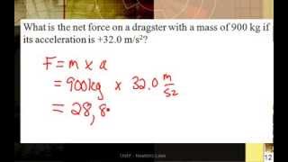 Solving sample problems with Newtons 2nd Law [upl. by Aleet]