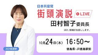 徳島・田村智子委員長の街頭演説 20241024 [upl. by Bridgid698]