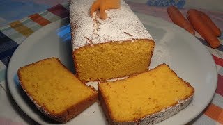 PLUMCAKE DI CAROTE SENZA LATTE E SENZA BURRO  Soffice e delizioso [upl. by Anaibib575]