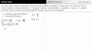 Zadanie maturalne 5pkt  Miasta A i B prędkości [upl. by Renaud879]