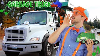 Blippi Garbage Truck Song  Trucks For Kids  Learn About Recycling  Blippi Videos [upl. by Kroll622]