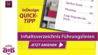 Inhaltsverzeichnis Führungs­linien erstellen  InDesign QUICKTIPP [upl. by Nodnyl]