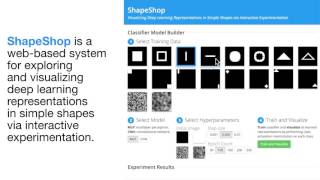 ShapeShop Towards Understanding Deep Learning Representations via Interactive Experimentation [upl. by Artimed]