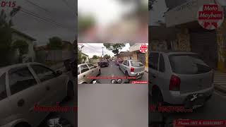 Motorcyclist Chases Cyclist After Car Mirror Smash karma motorcycle shorts [upl. by Dusza]