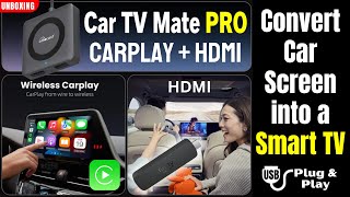 NEW Ottocast Car TV Mate PRO  CarPlay  HDMI USB Adapter  UNBOXING REVIEW [upl. by Ahsinot]