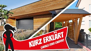 GARAGE oder CARPORT Das sind die Kosten und Vorteile  Hausbau Helden [upl. by Anahsat]