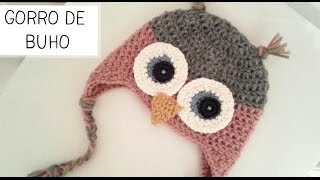 Gorro de Buho a Crochet  Tallas de 0 a 2 años  Parte 2 de 2 [upl. by Novehs]