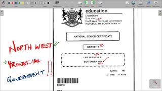 LIFE SCIENCE PAPER 1 SEPTEMBER 2024 PREPARATORY EXAMINATION NORTH WEST PROVINCE [upl. by Anile]