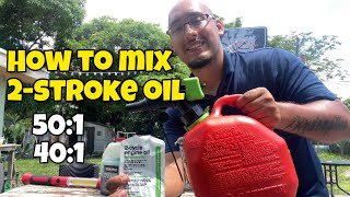 How to mix 2 cycle oil 501 with gas  401 [upl. by Kadner]