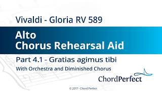 Vivaldis Gloria Part 41  Gratias agimus tibi  Alto Chorus Rehearsal Aid [upl. by Yaniv857]