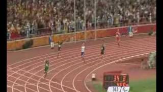 Oscar Pistorius  400m T44 Final  Beijing Paralympics [upl. by Truelove]