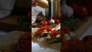 Delicious Bruschetta Recipe Baked Tomatoes Jamon and Burrata 🍅🧀 [upl. by Marlow]