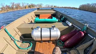 Connecticut River with the 1648 g3 Jon boat November 9 2024￼ [upl. by Gosnell702]