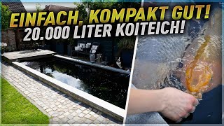 Einfach amp KOMPAKT Ein 20000 Liter KOITEICH mit Trommelfilter und Bioturm [upl. by Allain]