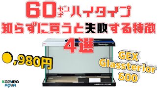 絶妙なバランスで魅せる、高さ40cmの強烈な個性水槽！GEXグラステリア600ハイタイプ 60x30x40【アクアリウム】60cm水槽 水草レイアウト [upl. by Mackay]