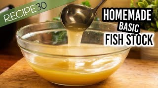 Homemade Fish stock  for sauces and seafood soups [upl. by Sadella]