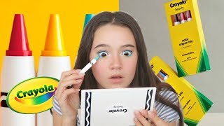 Crayola Released A MAKEUP Line And I Tried It Fiona Frills [upl. by Mimi392]