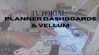 DIY Planner Dashboards   Vellum Overlays [upl. by Avon]