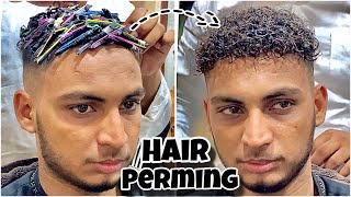 Straight to Curly hair Perming Tutorial Hair perming Step by step part 8 Smartsalon33 [upl. by Annai429]