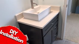 How to Install a Vessel Sink  Step by step Instructions [upl. by Mientao]