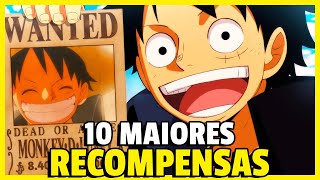 TOP 10 MAIORES RECOMPENSAS DE ONE PIECE  VEJA OS PIRATAS MAIS PROCURADOS DO MUNDO [upl. by Erlina]